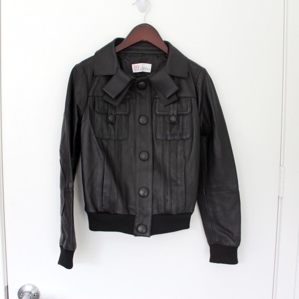 RED Valentino Black Leather Jacket